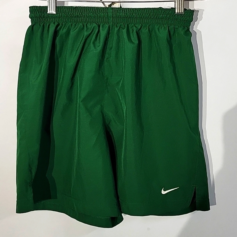 Nike Team Fit-Dry Athletic Shorts, Green, Size Small Youth